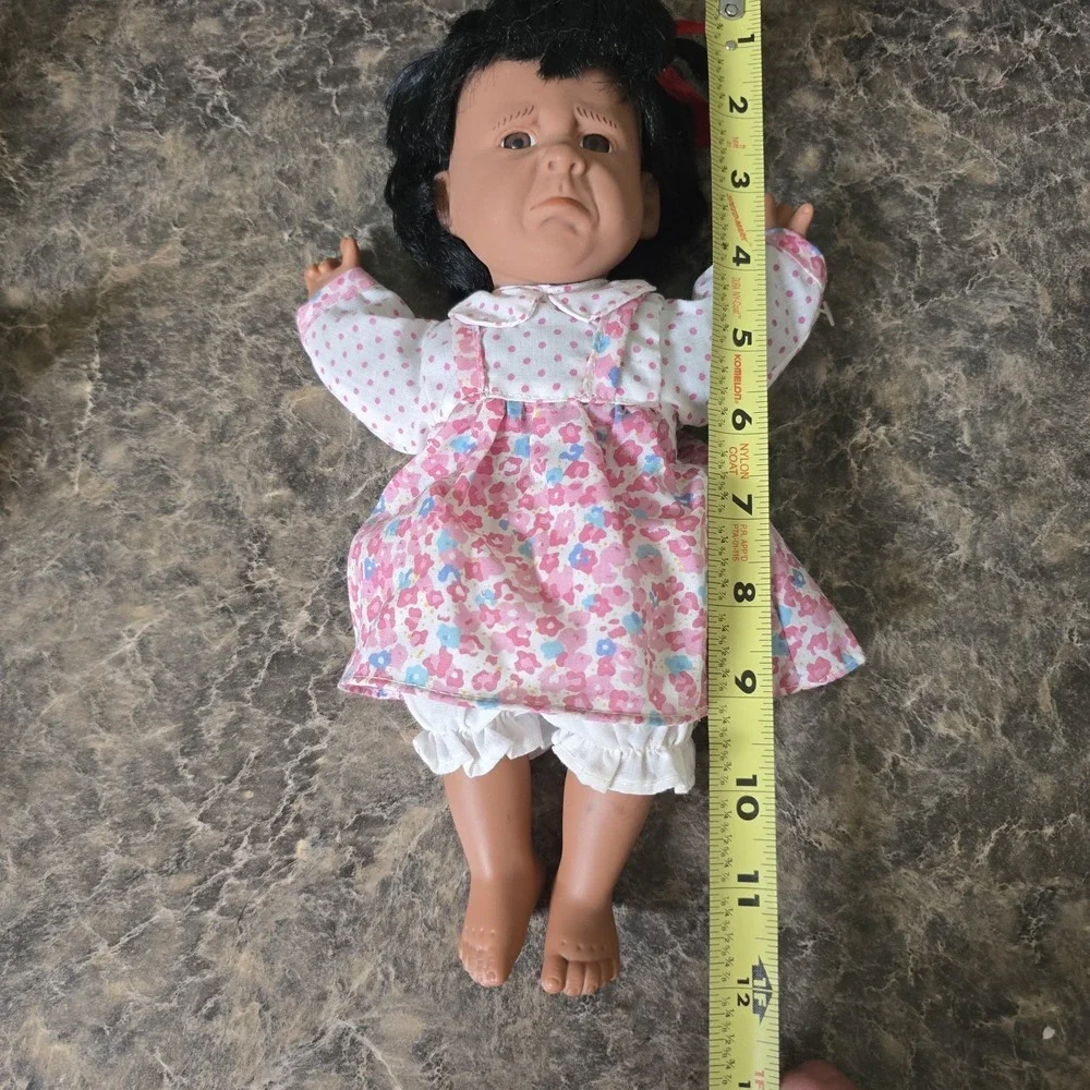 1990's Gi-Go My Pals Expressions Baby‎ Doll Sad Baby Dark Short Hair 11
